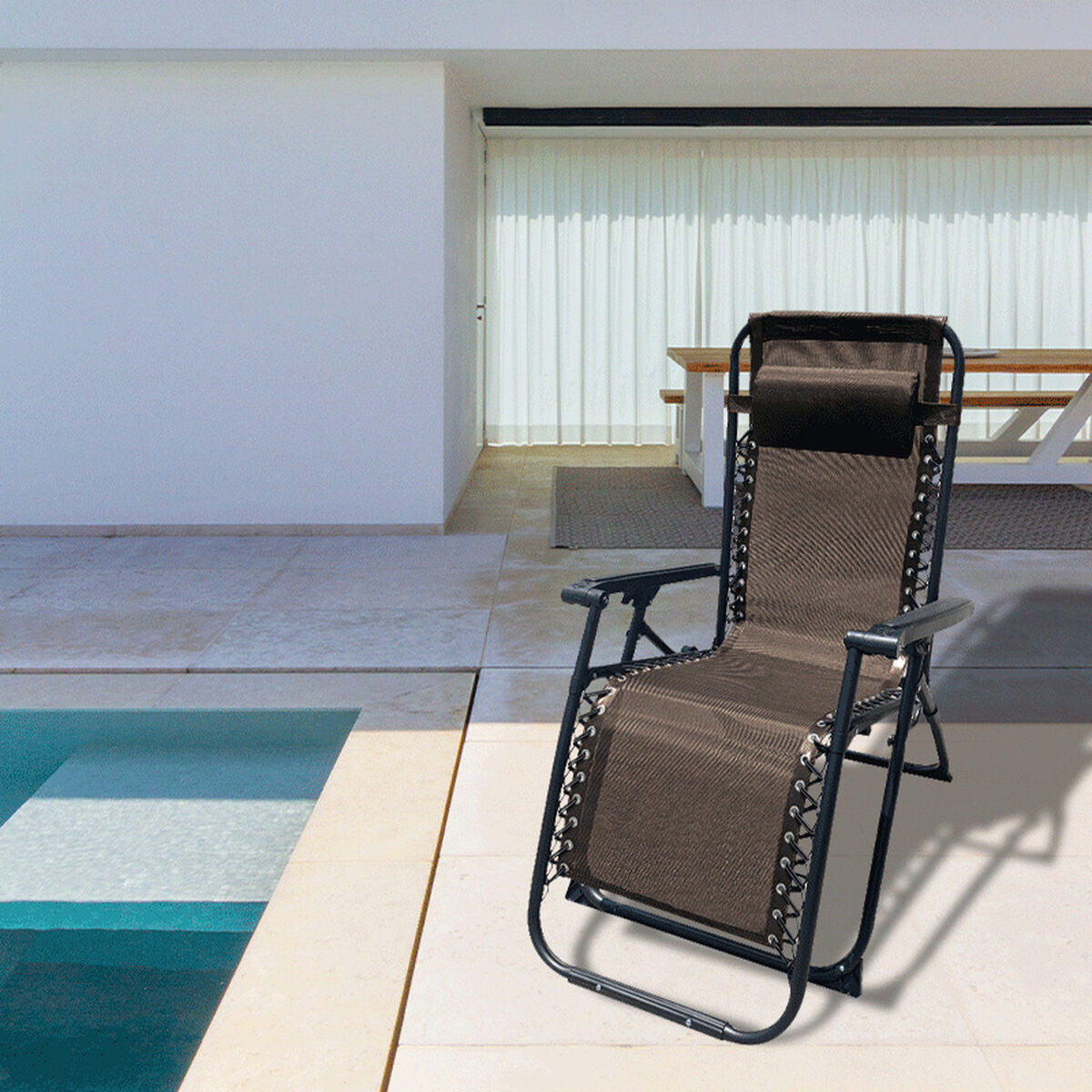 Șezlong de camping Marbueno Maro 90 x 108 x 66 cm