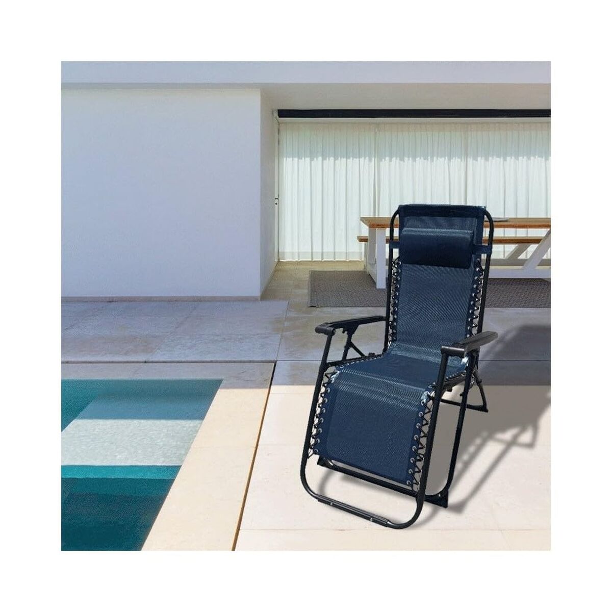 Scaunul Pliabil Marbueno 90 x 108 x 66 cm Albastru