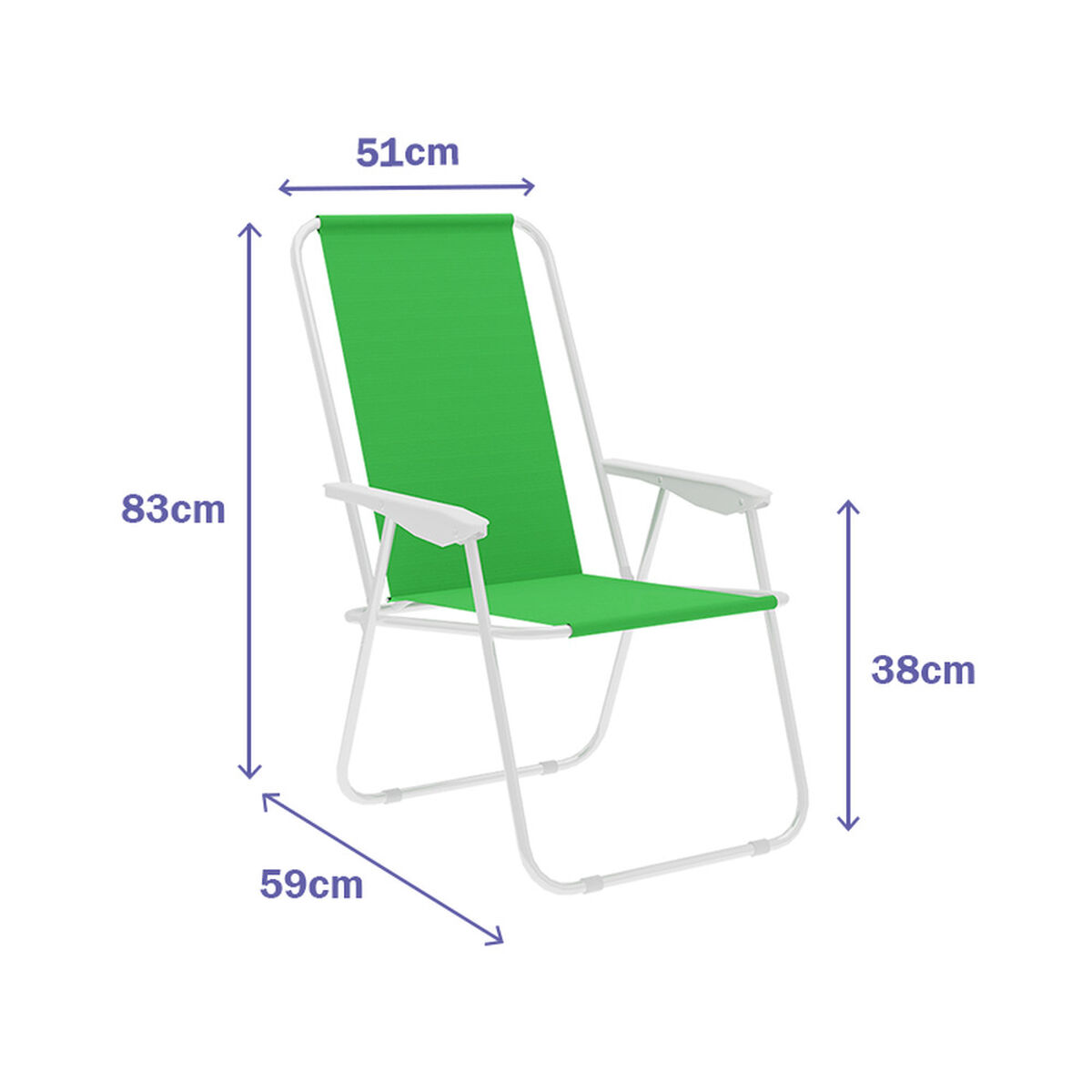Scaunul Pliabil Marbueno Verde 59 x 83 x 51 cm