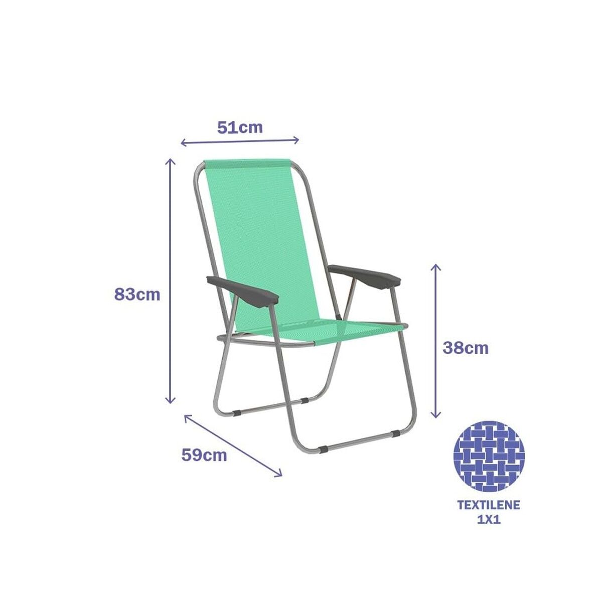Scaunul Pliabil Marbueno Verde 59 x 83 x 51 cm