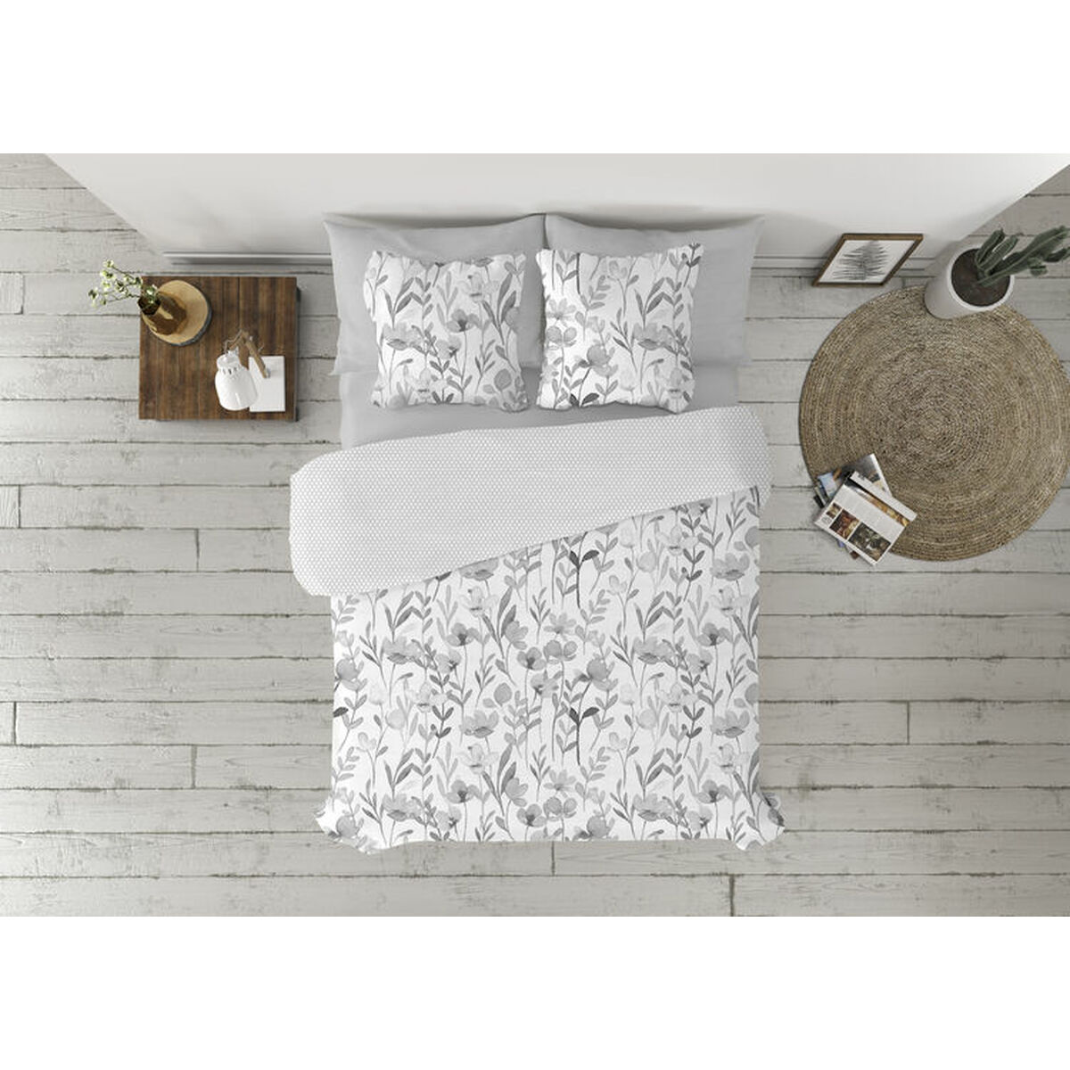 Set husă de pătură Pierre Cardin FANY Gri Pat 90 3 Piese