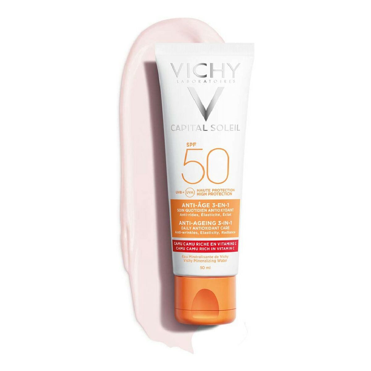 Protector Solar de Față Vichy VCH00115 Spf 50 50 ml 3 în 1 Anti-aging