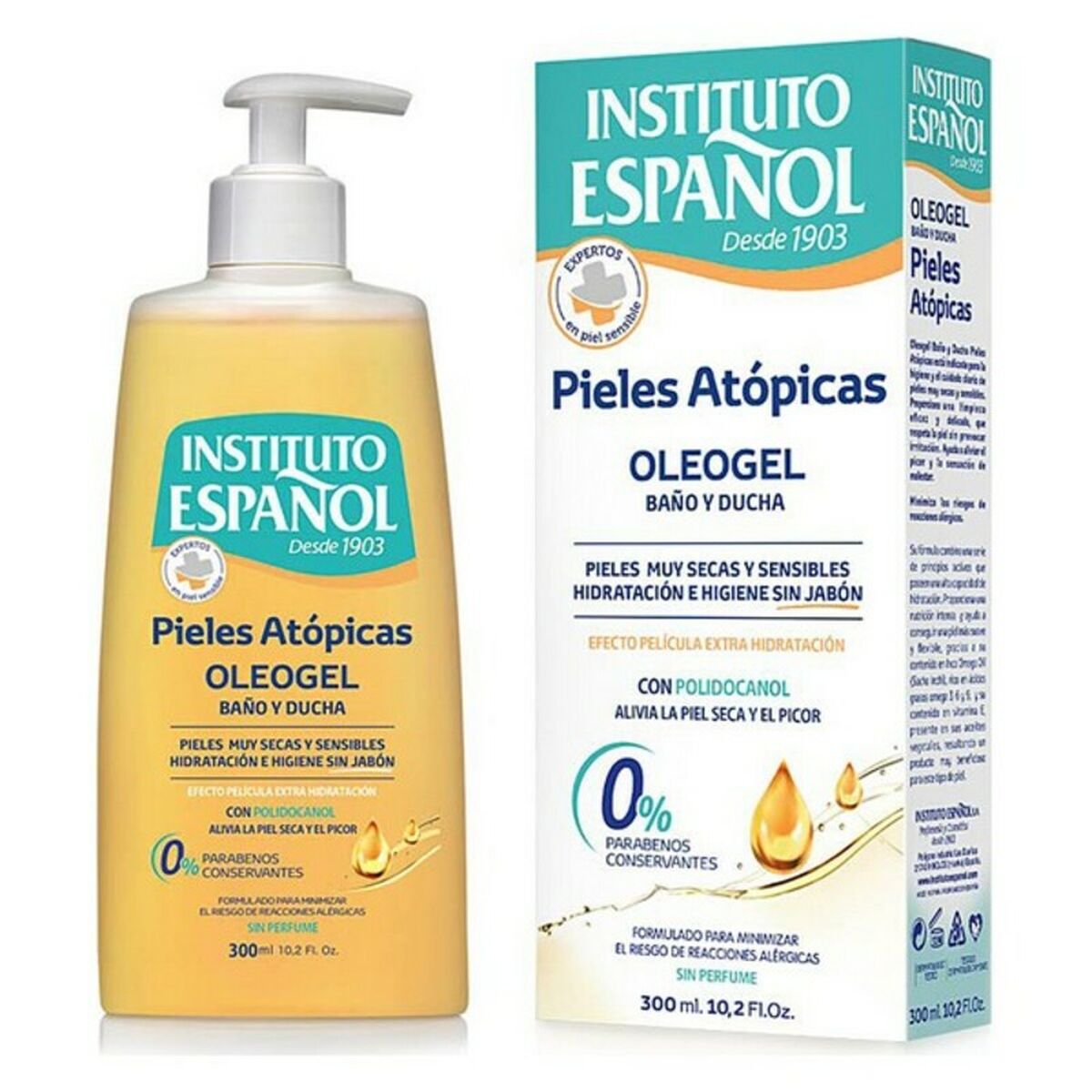 Gel de duș Pieles Atópicas Oleogel Instituto Español 10853 300 ml (1 Unități)