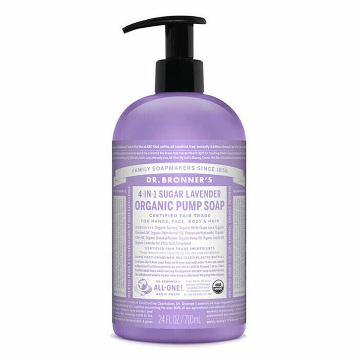 Gel de Baie Dr Bronner's 4 in 1 Sugar Lavender 710 ml