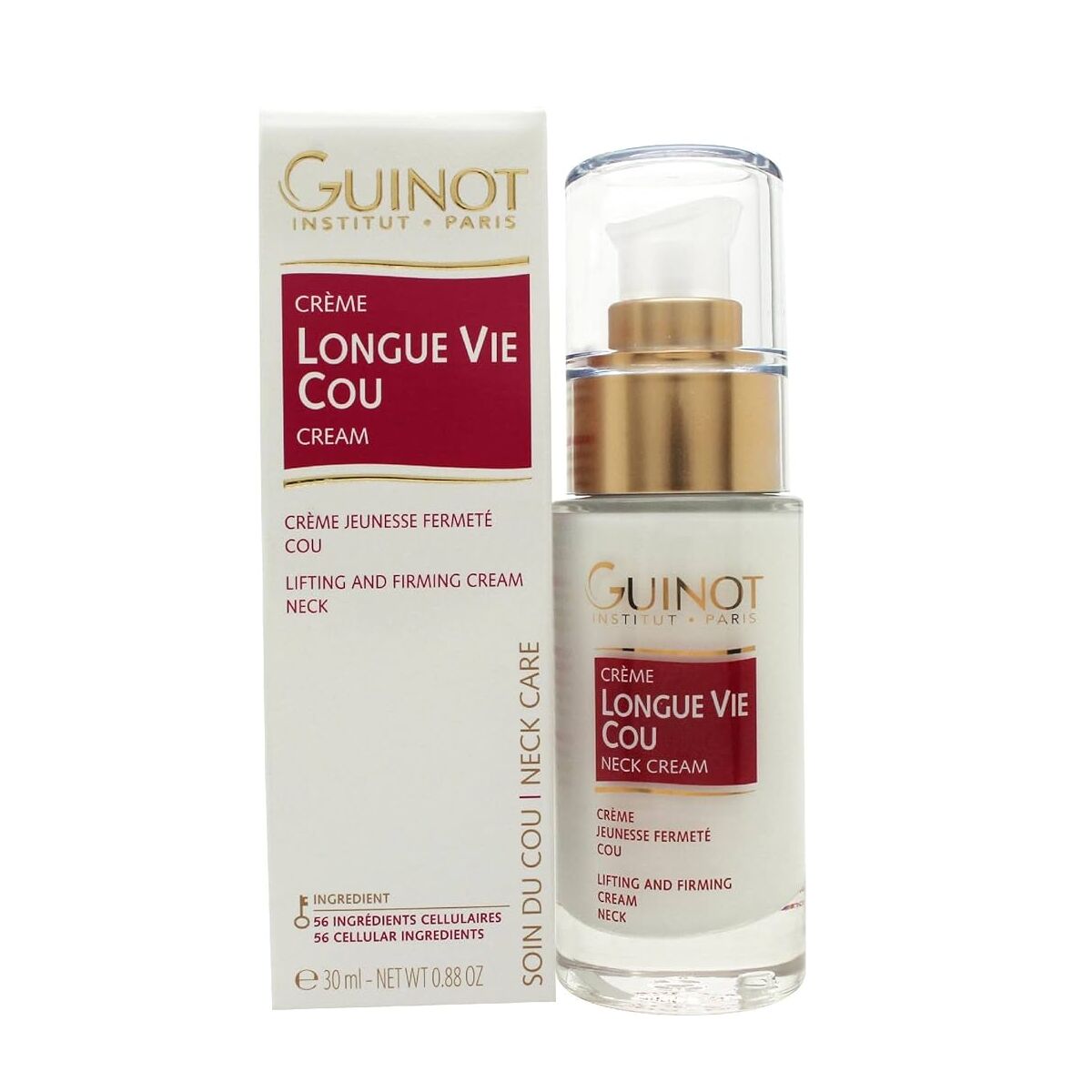 Cremă Fermitate pentru Gât și Decolteu Guinot Longue Vie 30 ml
