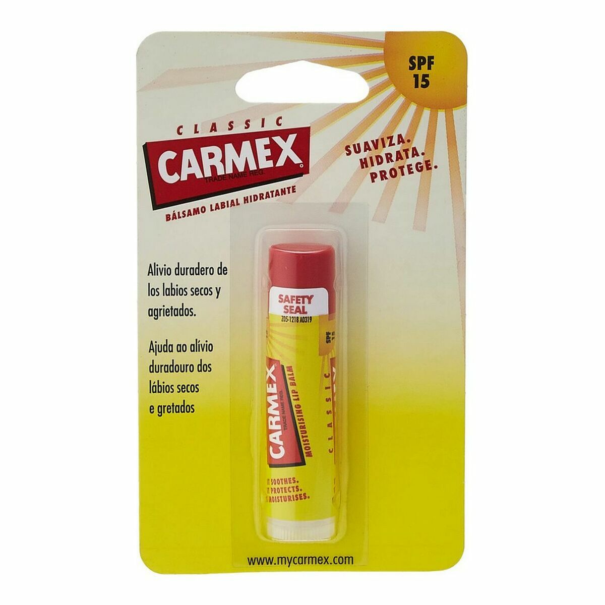 Balsam de buze hidratant Carmex Classic Galben Negru Spf 15 Stick