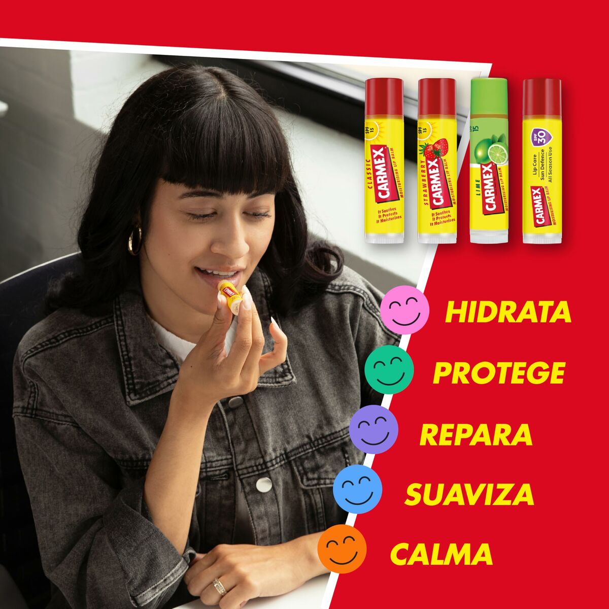 Balsam de buze hidratant Carmex Classic Galben Negru Spf 15 Stick