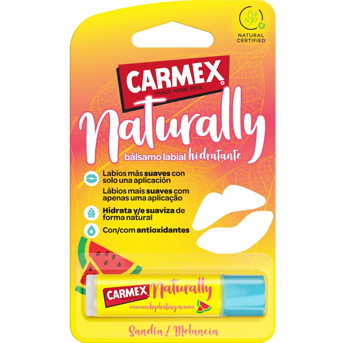 Balsam de buze hidratant Carmex Naturally Transparent Stick Pepene Verde