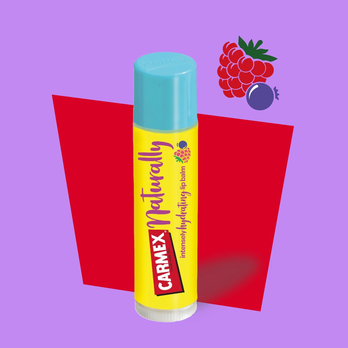 Balsam Hidratant Carmex Hi Anti-Age Transparent Fructe Roșii Stick Voluminozitate labială