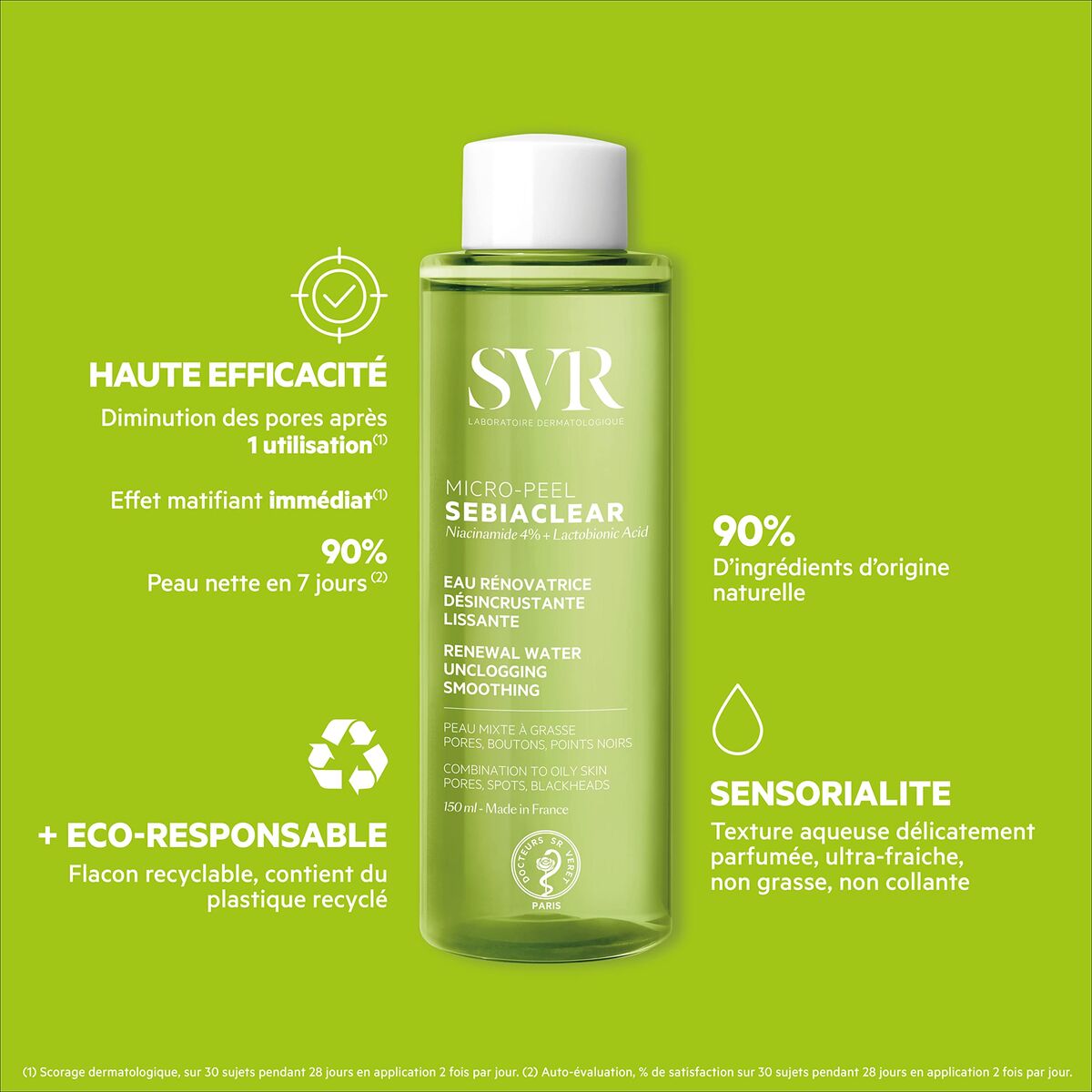 Apă Micelară SVR Sebiaclear 150 ml 1 L
