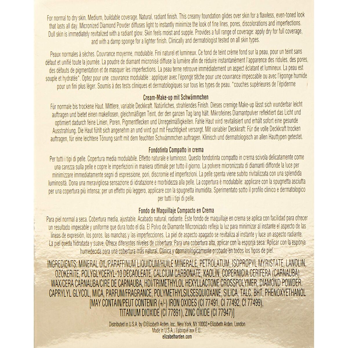 Machiaj Compact Elisabeth Arden Flawless Finish Bej 75 ml Cremos