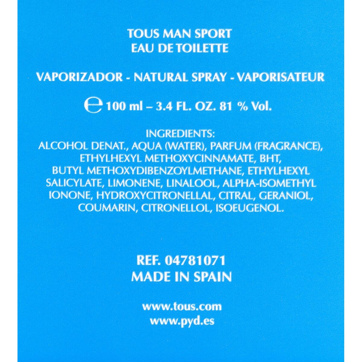 Parfum Bărbați Tous Man Sport 100 ml EDT 100 ml