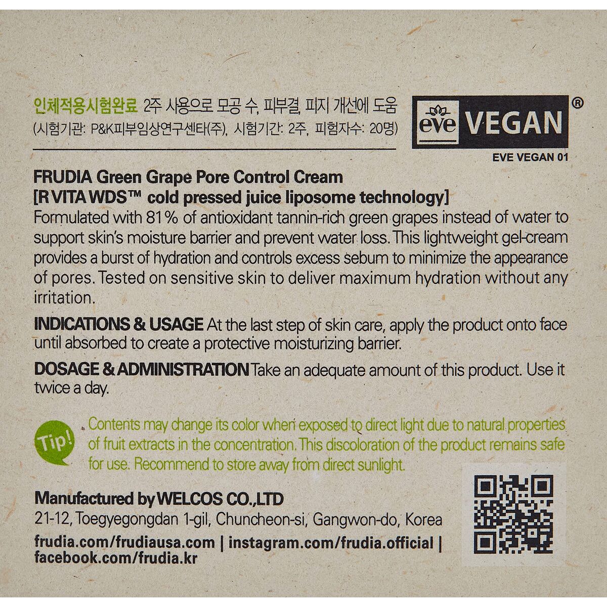 Mască Matifiantă Frudia Green Grape