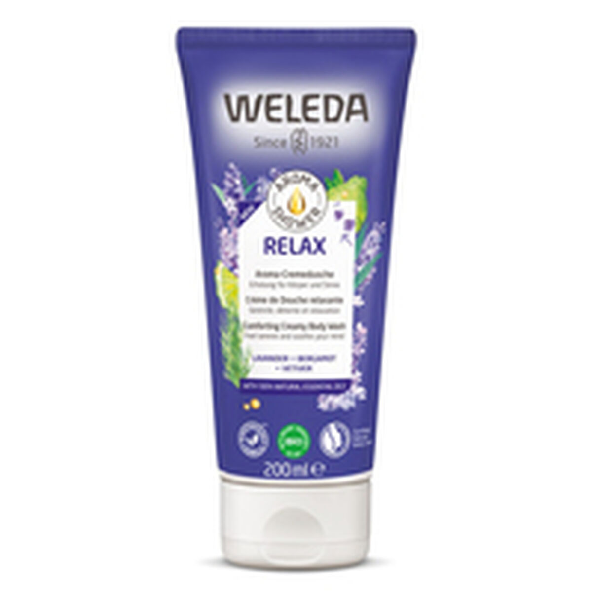 Gel de duș Weleda 6756X9 200 ml Relaxant Lavandă Bergamotă