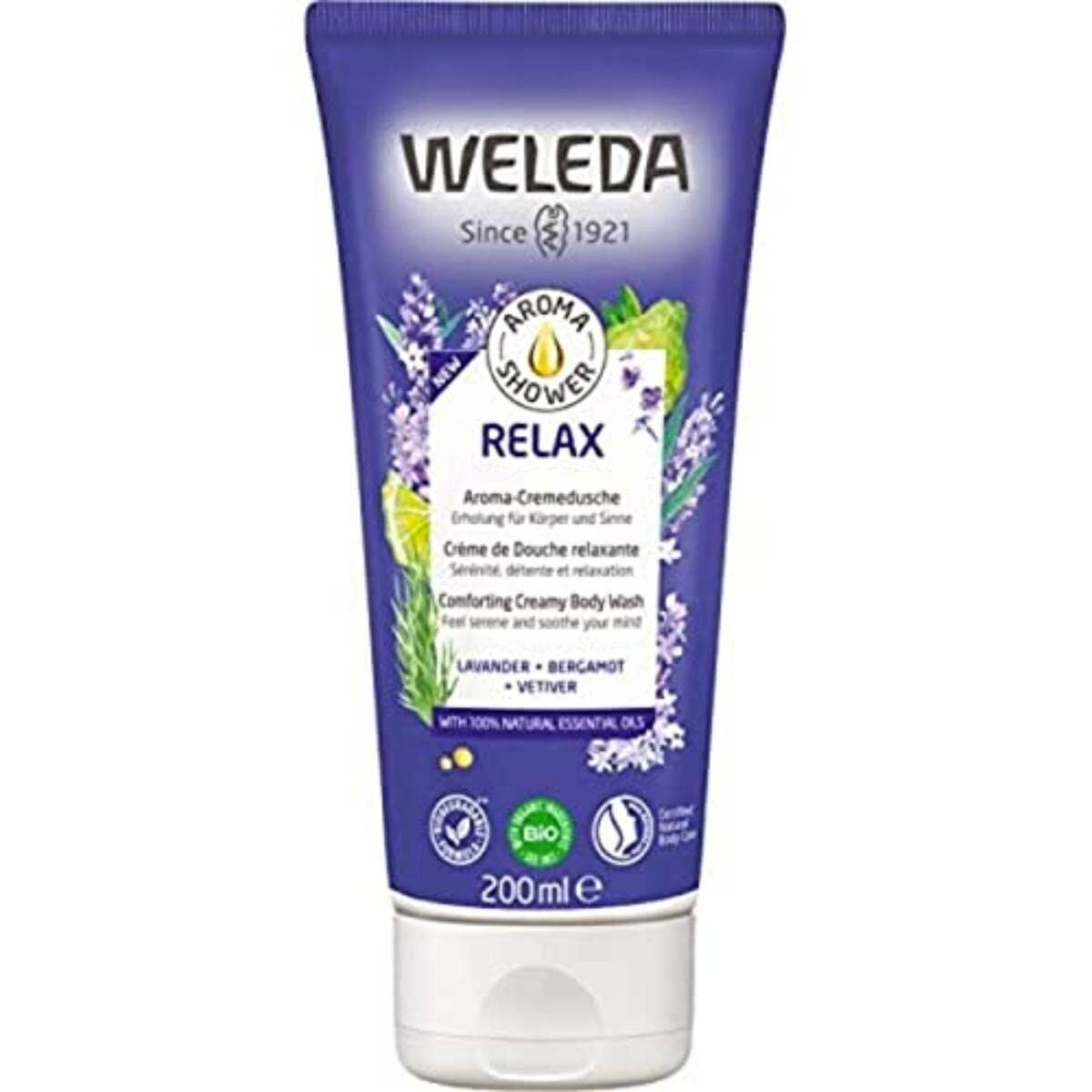Gel de duș Weleda 6756X9 200 ml Relaxant Lavandă Bergamotă
