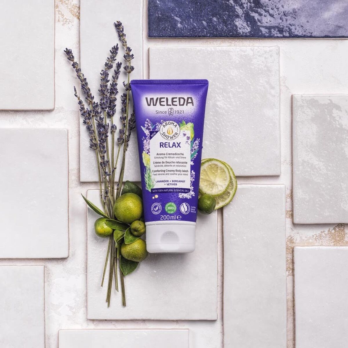 Gel de duș Weleda 6756X9 200 ml Relaxant Lavandă Bergamotă