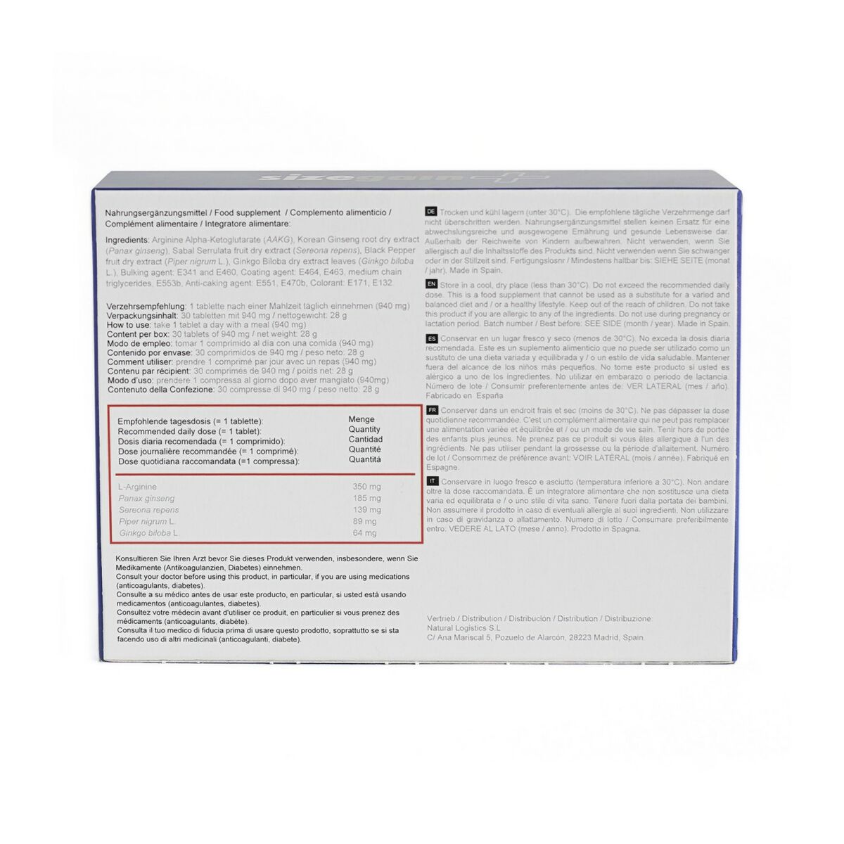 Multi-nutrienți 500 Cosmetics 30 Unități