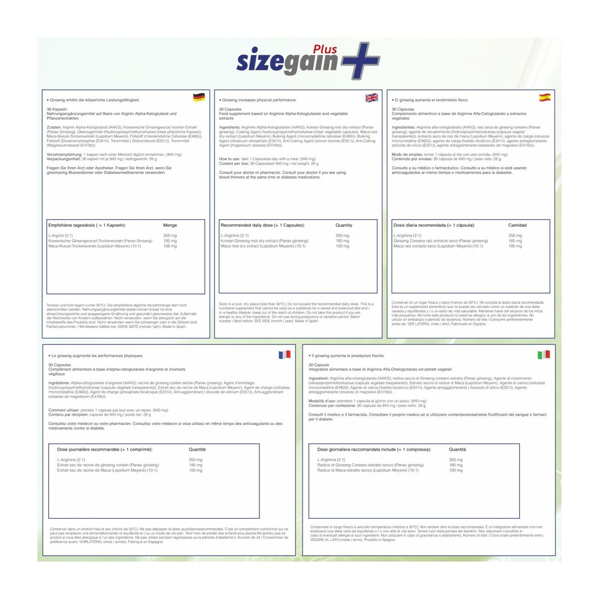 Multi-nutrienți 500 Cosmetics 30 Unități