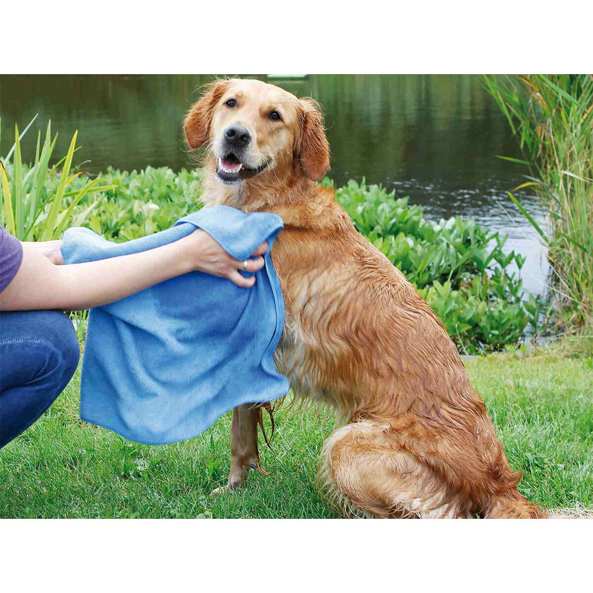 Prosop din Microfibră Trixie Albastru 50 × 60 cm