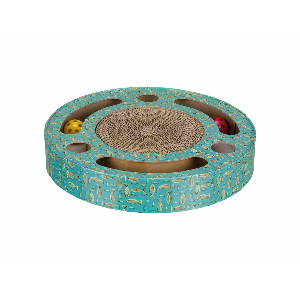 Suport de Ascuțit Gheare pentru Pisici Trixie Albastru Carton Plastic Ø 33 cm