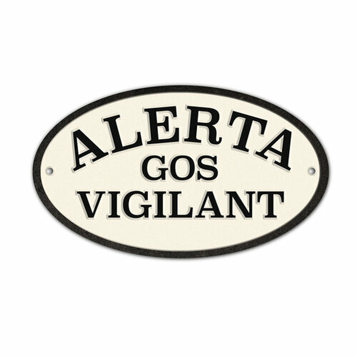 Placă Magnet & Steel Alerta Gos Vigilant 16,3 x 9,5 cm