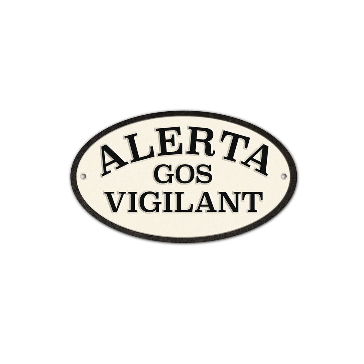 Placă Magnet & Steel Alerta Gos Vigilant 16,3 x 9,5 cm