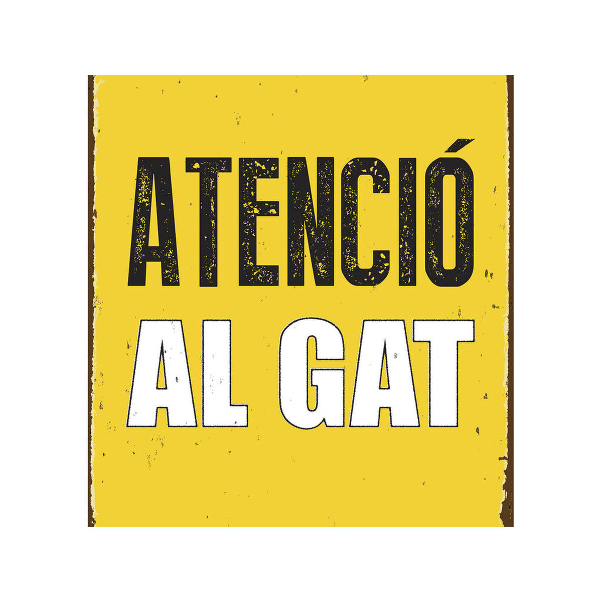 Placă Magnet & Steel Atenció al Gat 14,8 x 21 cm