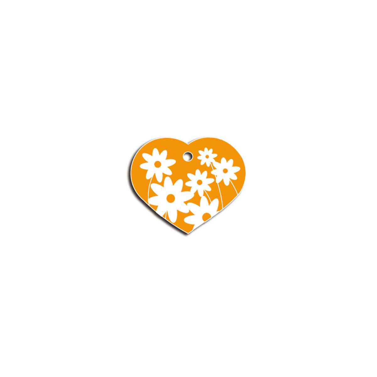 Placă de identificare pentru guler Imarc Heart Galben Portocaliu