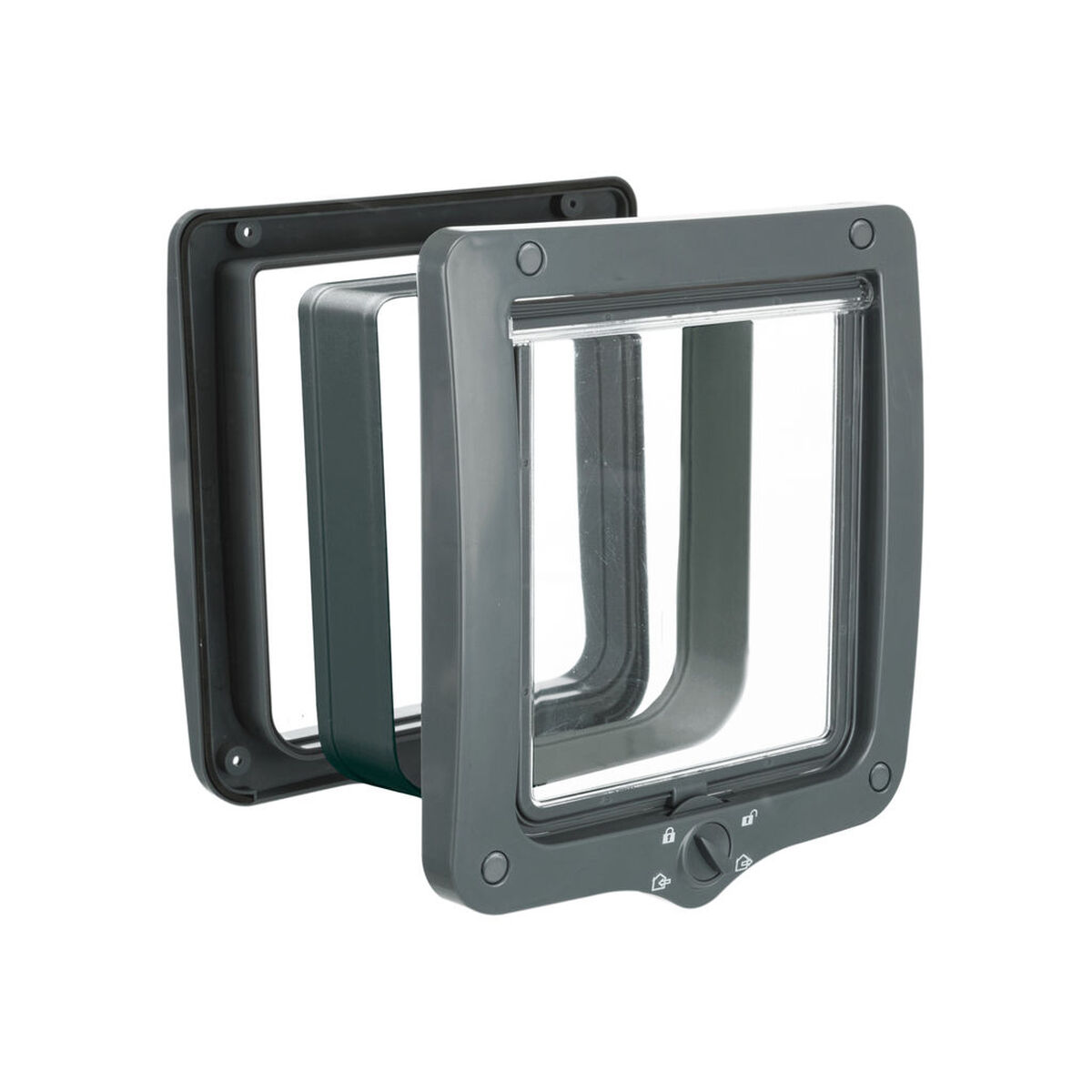 Ușiță pentru pisică Trixie Gri 24 x 28 cm Plastic XXL