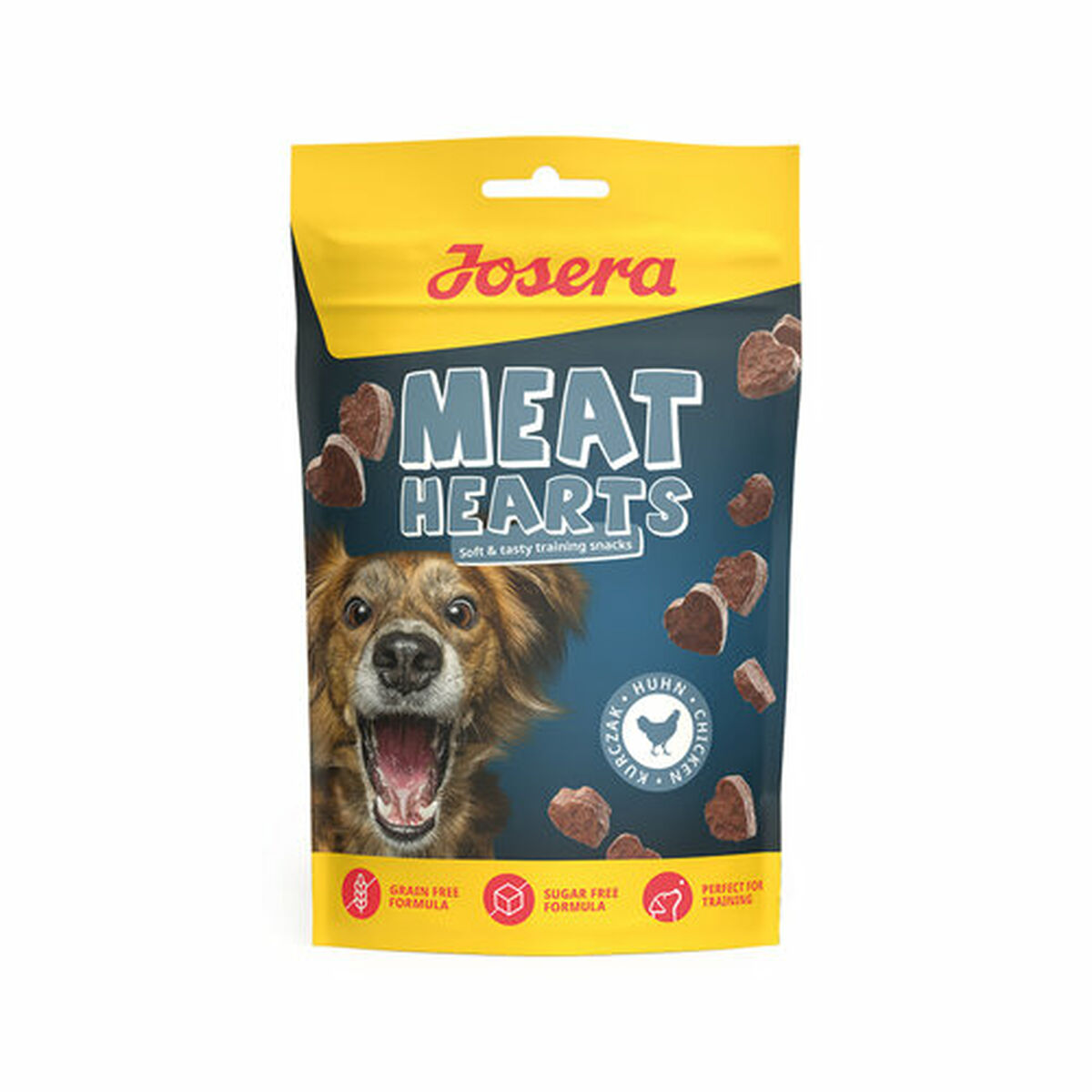 Gustare pentru câini Josera Meat Hearts Pui 70 g