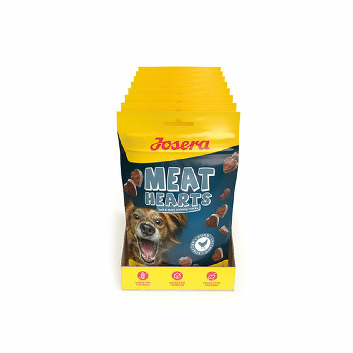 Gustare pentru câini Josera Meat Hearts Pui 70 g