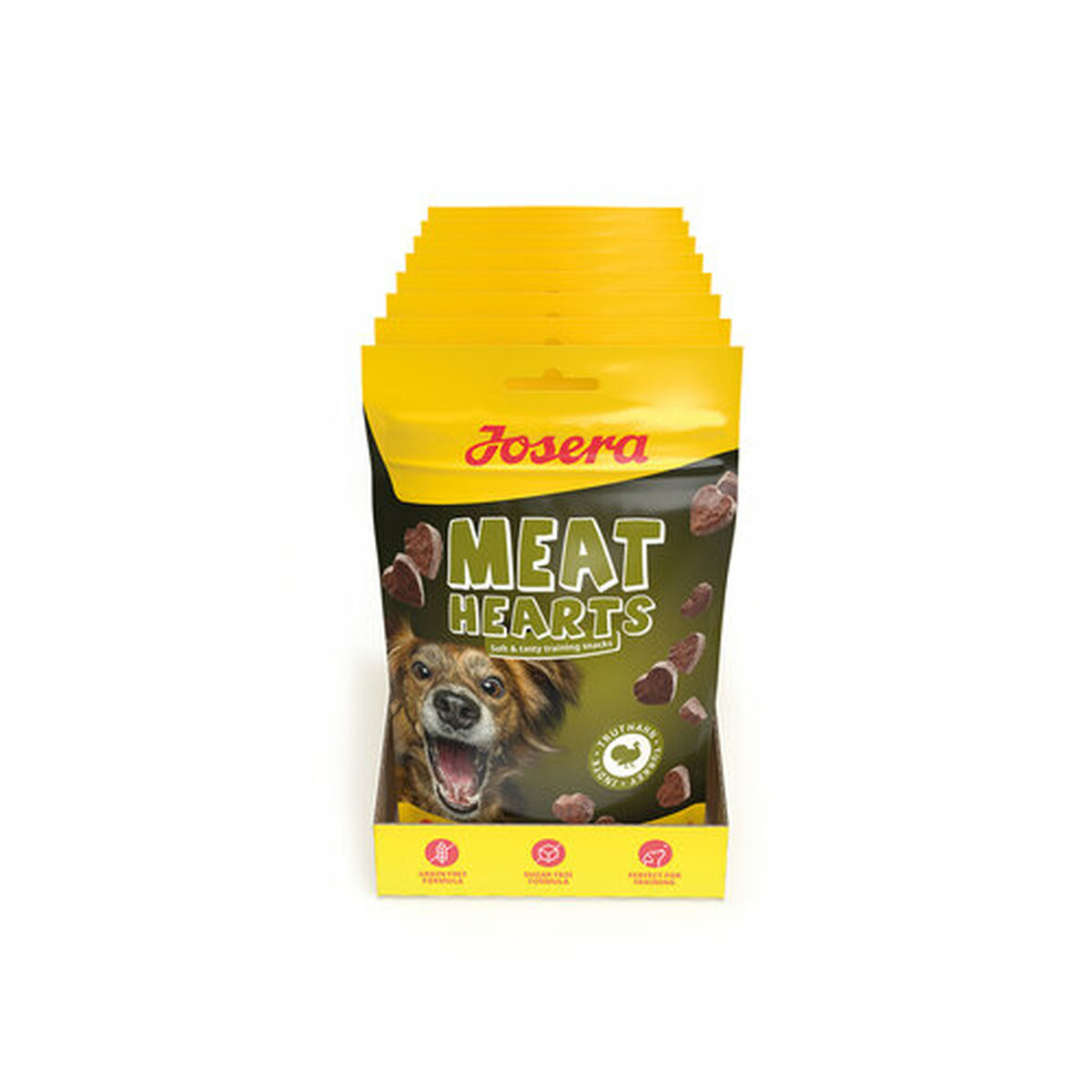 Gustare pentru câini Josera Meat Hearts 70 g Curcan