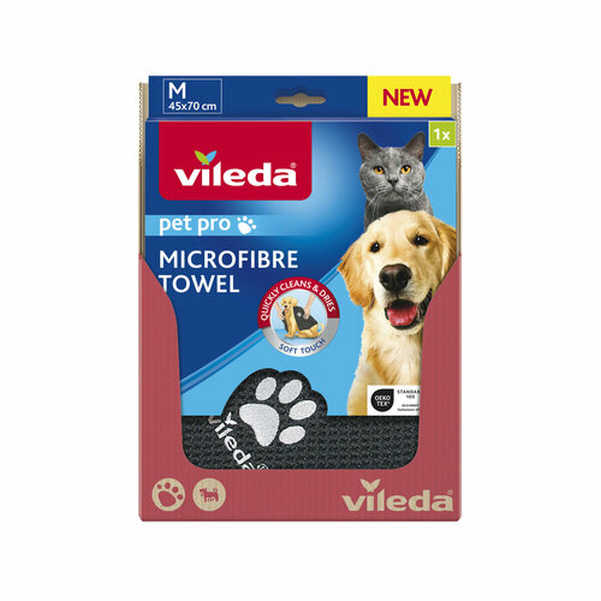 Prosop din Microfibră Vileda 172650 Gri M 45 x 70 cm