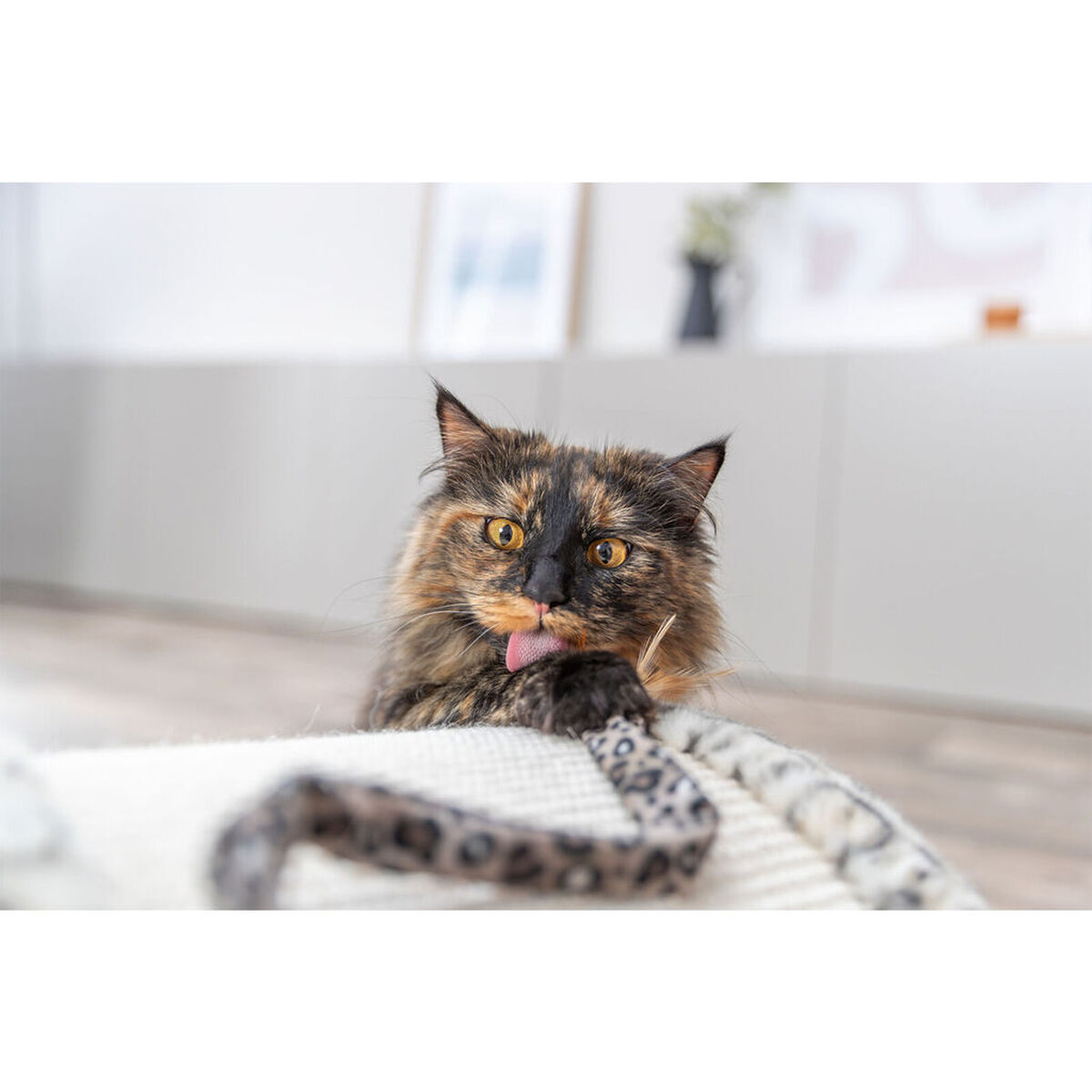 Suport de Ascuțit Gheare pentru Pisici Trixie Leo Crem 25 cm