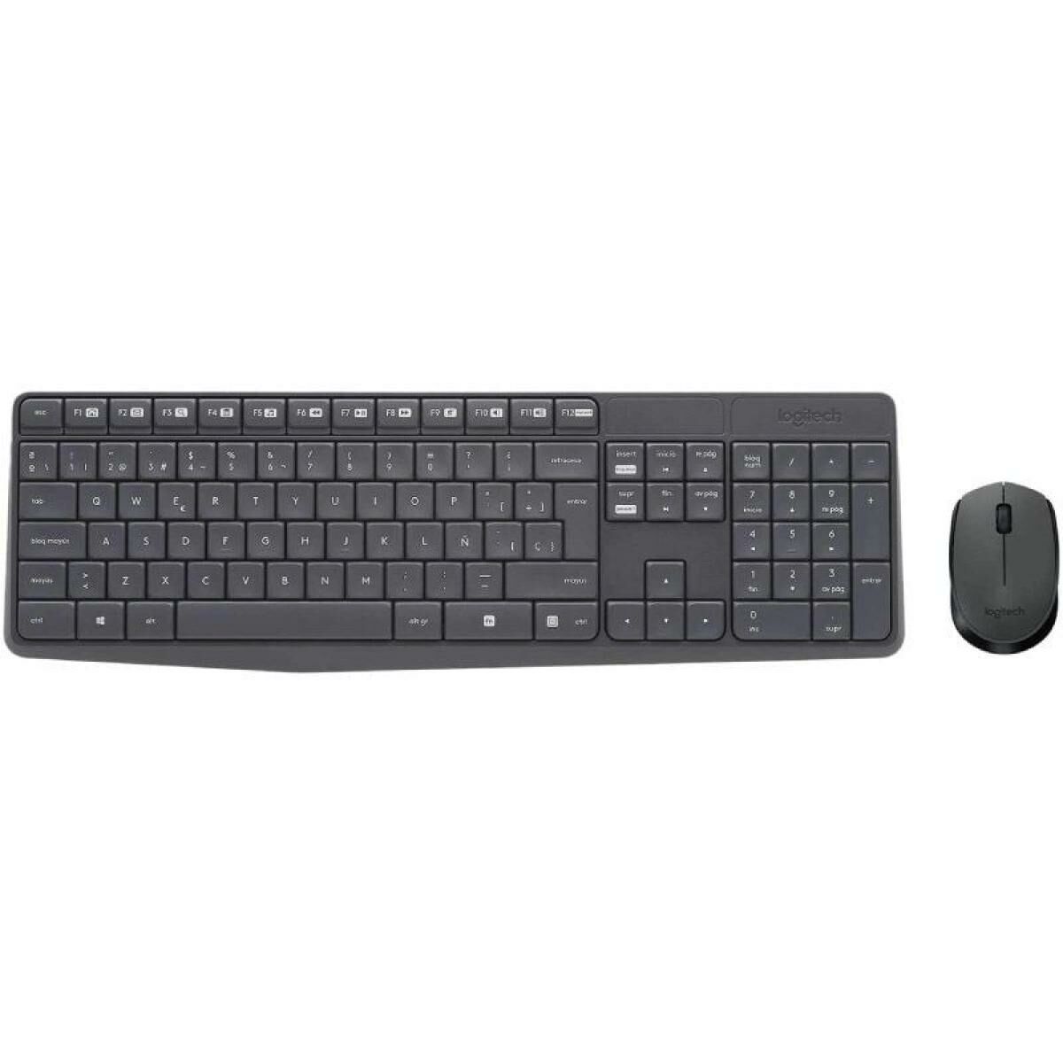 Tastatură și Mouse Fără Fir Logitech 920-007919 Negru Gri Qwerty Spaniolă