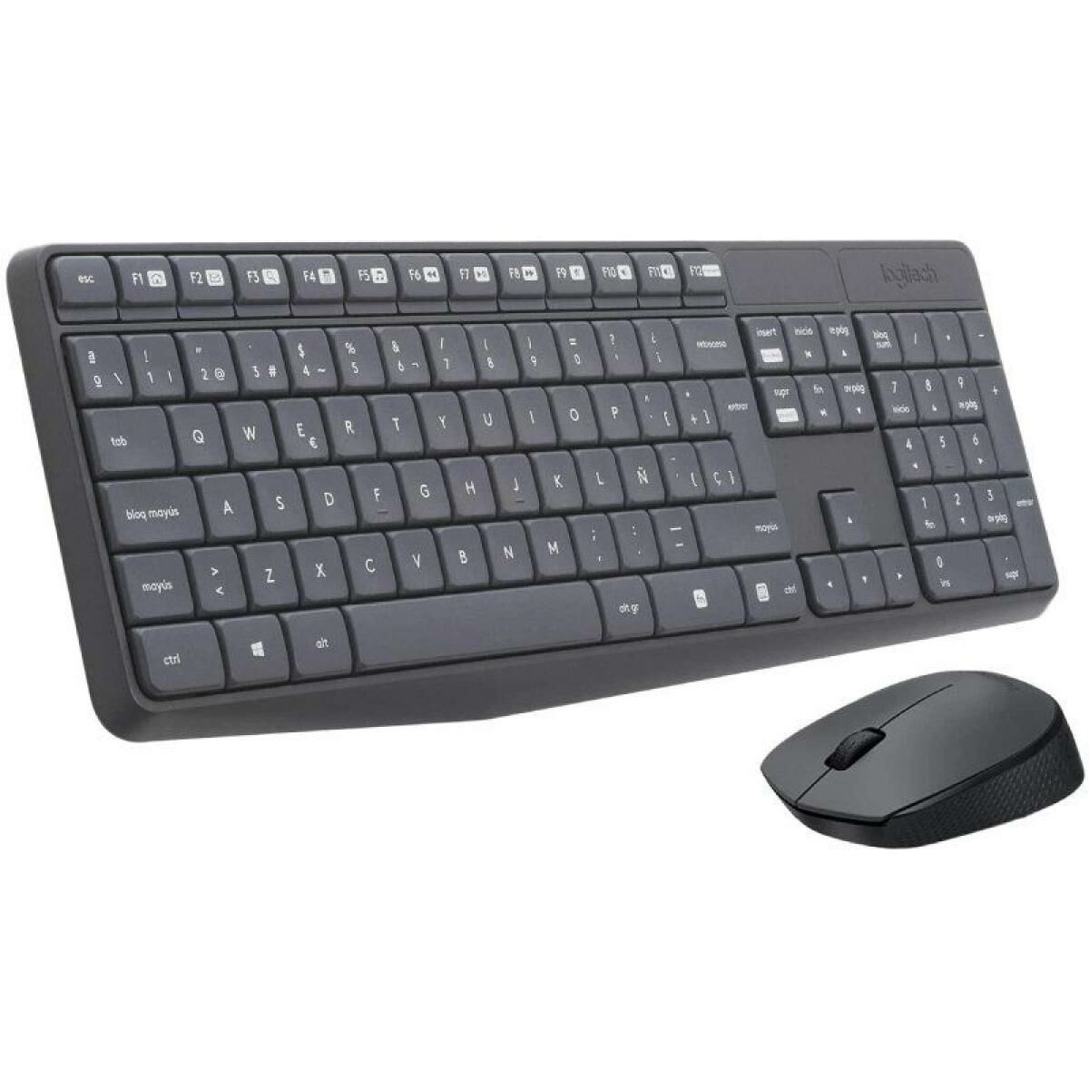 Tastatură și Mouse Fără Fir Logitech 920-007919 Negru Gri Qwerty Spaniolă