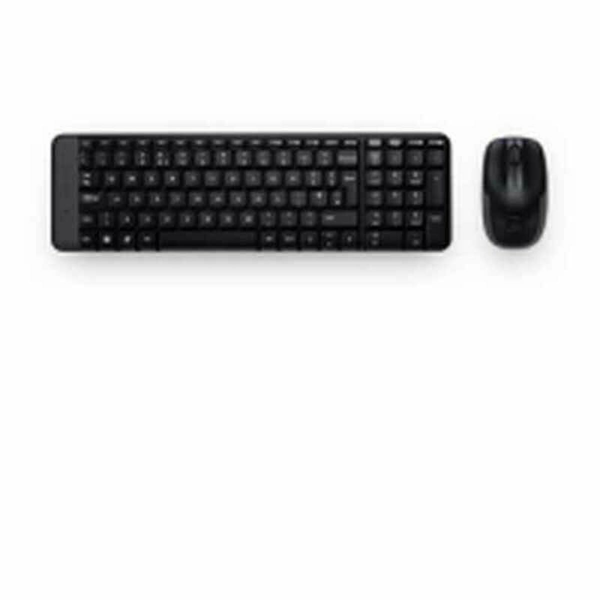 Tastatură și Mouse Fără Fir Logitech MK220 Negru Qwerty Spaniolă