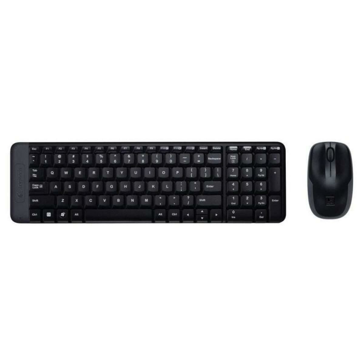Tastatură și Mouse Fără Fir Logitech MK220 Negru Qwerty Spaniolă