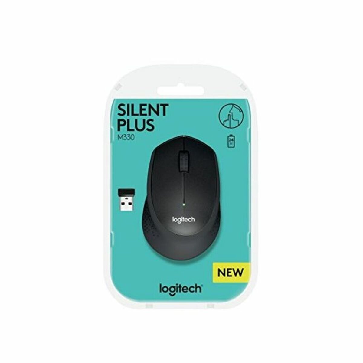 Mouse Fără Fir Optic Logitech Silent Plus M330 SILENT PLUS Negru 1000 dpi