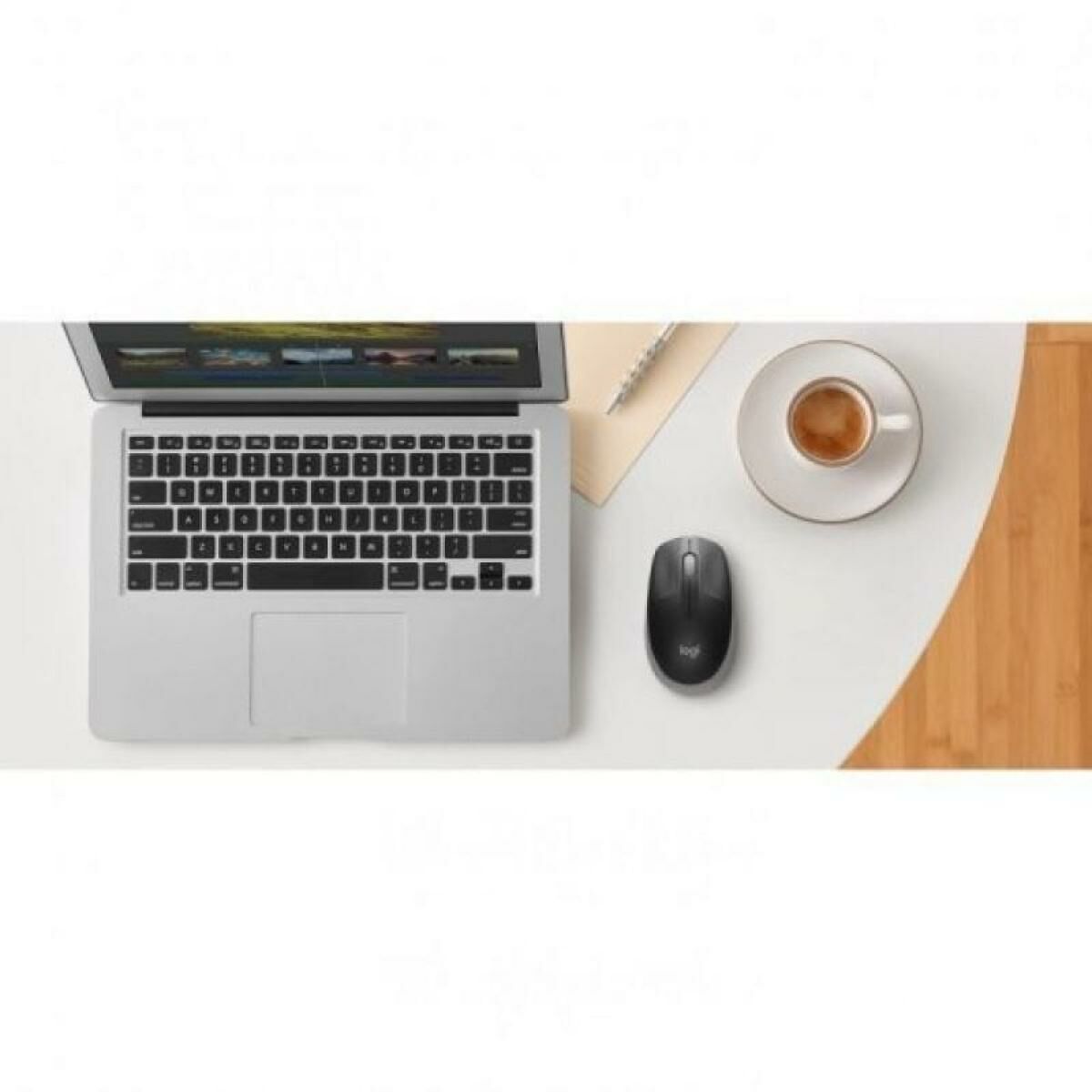 Mouse Fără Fir Optic Logitech M190 Gri 1000 dpi