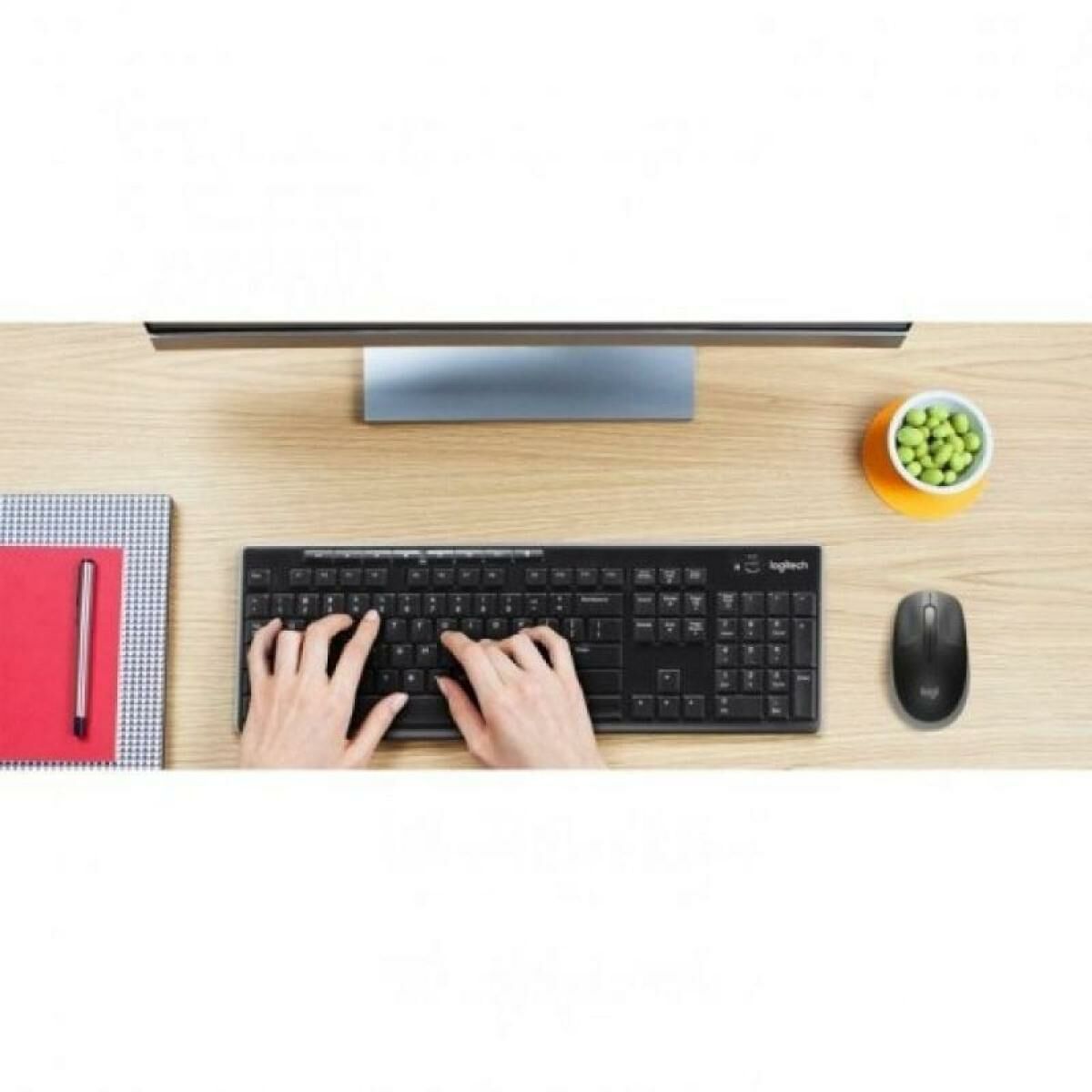 Mouse Fără Fir Optic Logitech M190 Gri 1000 dpi