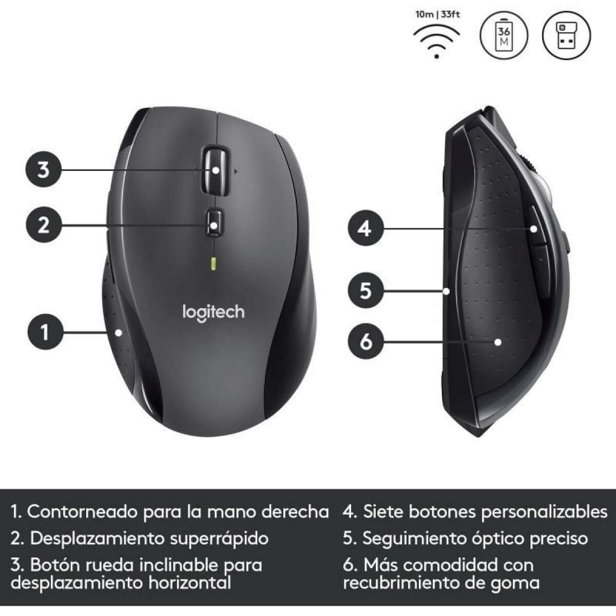 Mouse Fără Fir Logitech 910-006034 Negru 1000 dpi