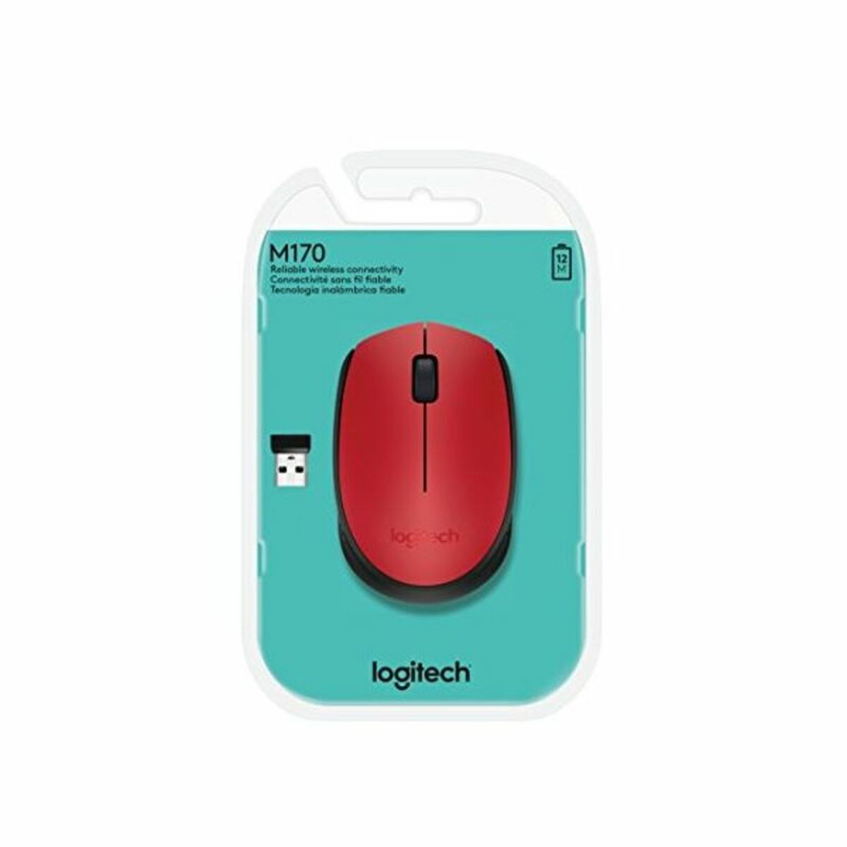 Mouse Fără Fir Logitech M171 Roșu 1000 dpi
