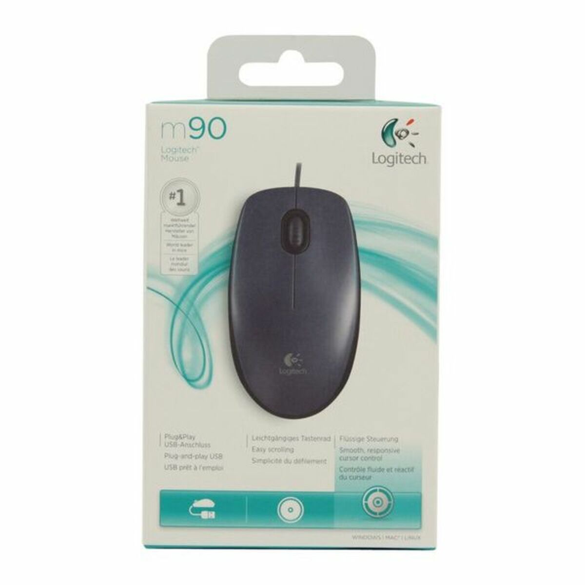 Mouse Logitech LGT-M90 Gri 1000 dpi