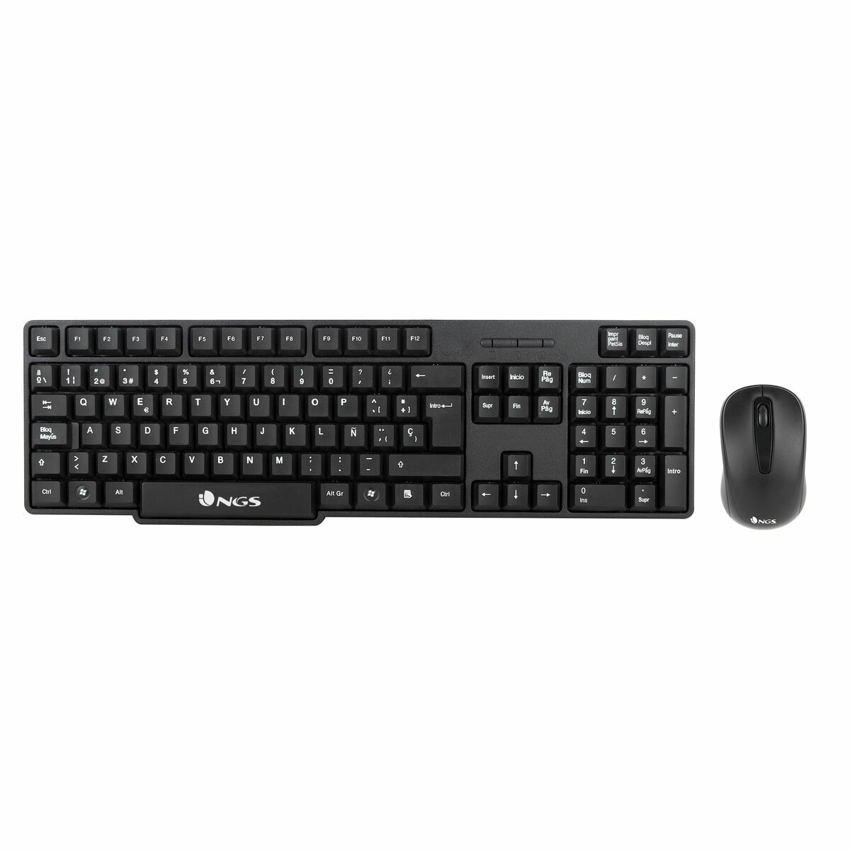 Tastatură și Mouse NGS EUPHORIA KIT Negru QWERTY Qwerty US Fără Fir