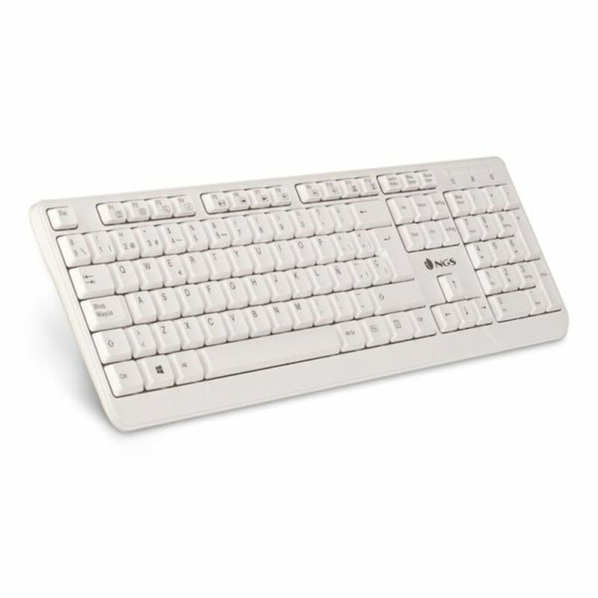 Tastatură NGS Spike Alb Negru Qwerty Spaniolă