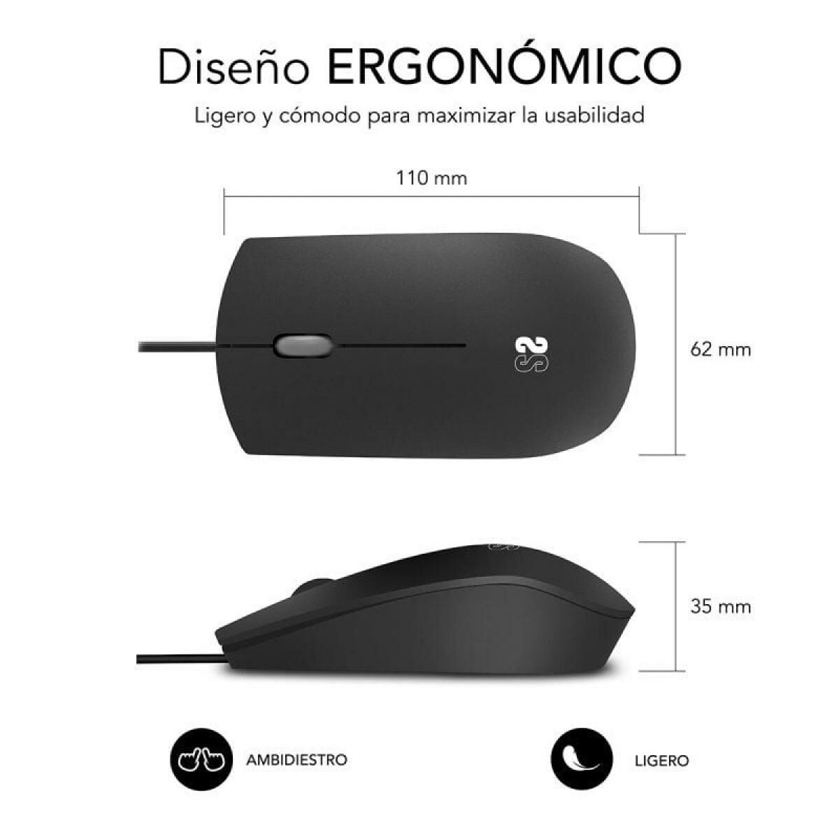 Mouse Subblim BUSINESS 1200 DPI Negru