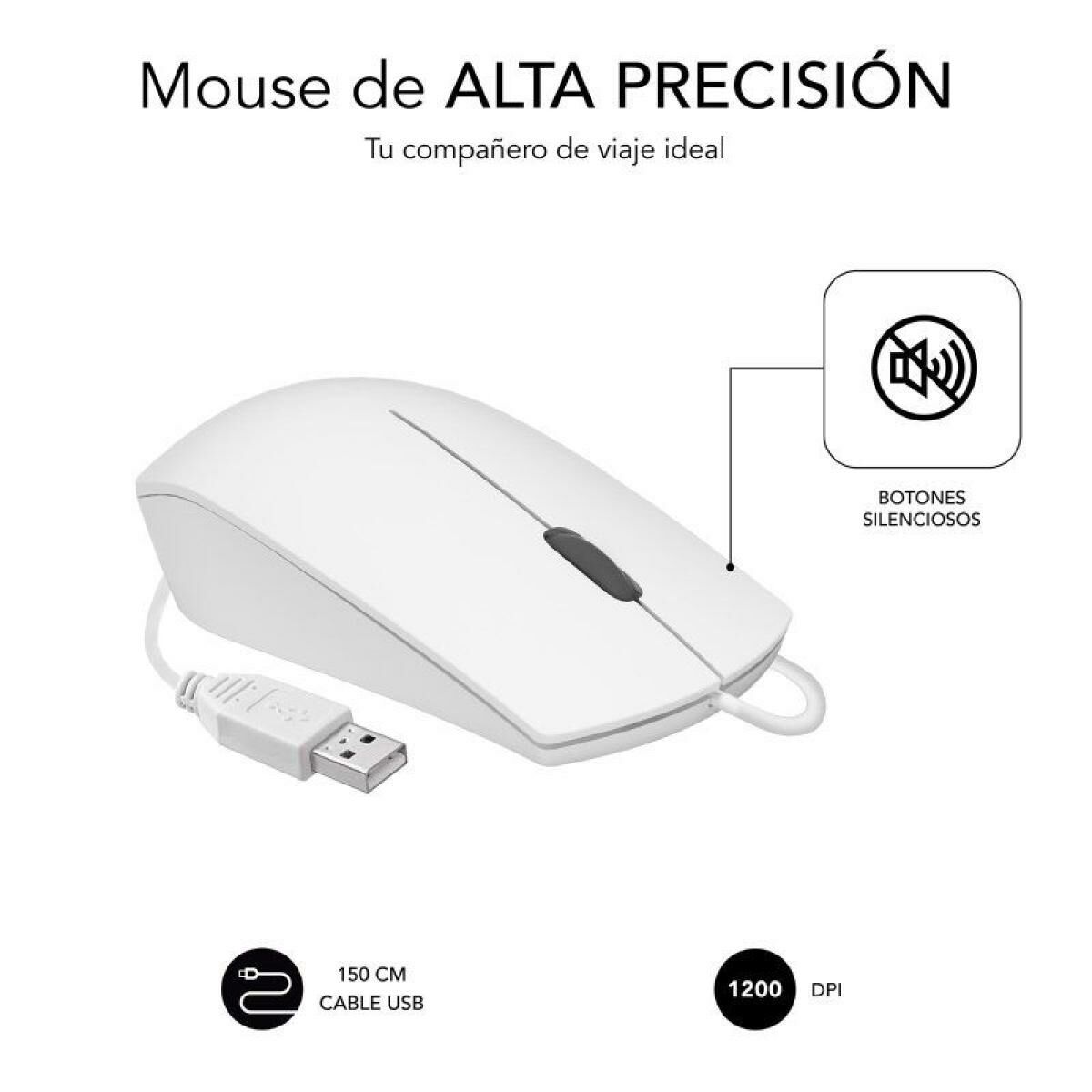 Mouse Subblim SUBMO-B2BS002 Alb 1200 DPI