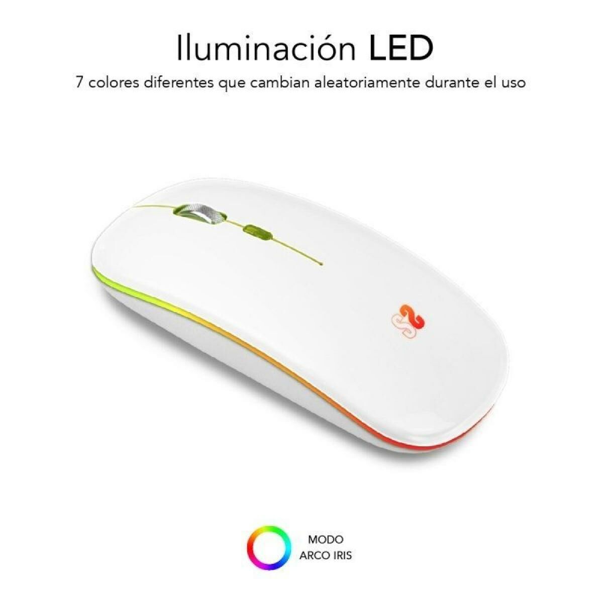 Mouse Bluetooth Fără Fir Subblim SUBMO-LDFLAT2 Alb 1600 dpi
