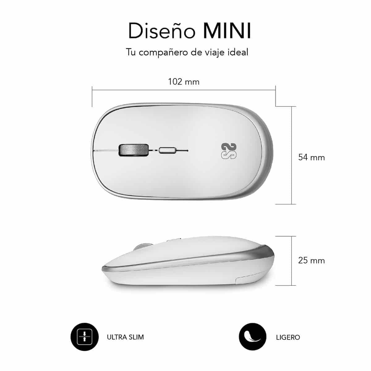 Mini Mouse Optic Subblim SUBMO-RFM0001 Argintiu 1600 dpi